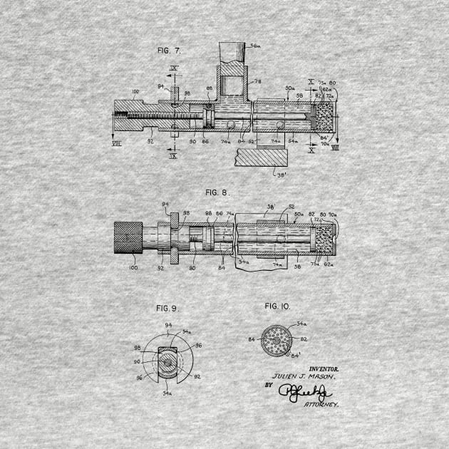 Apparatus for Applying a Getter Material Vintage Patent Drawing by TheYoungDesigns